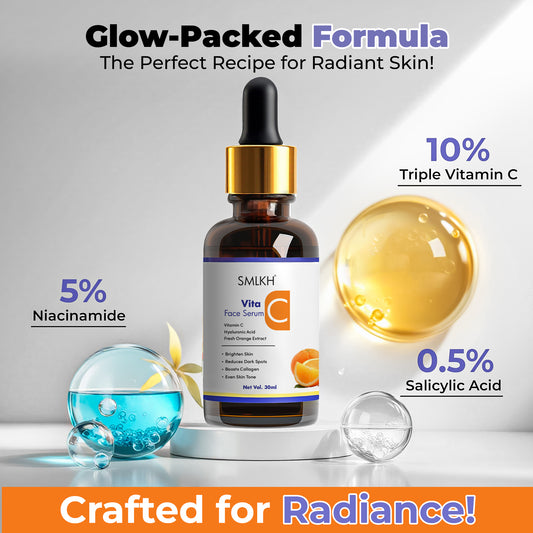 10% Vitamin C Serum for Dark Spots Corrector 30ml Pack Of-1-Creams, Gels & Sprays-Muaazon Store-20028