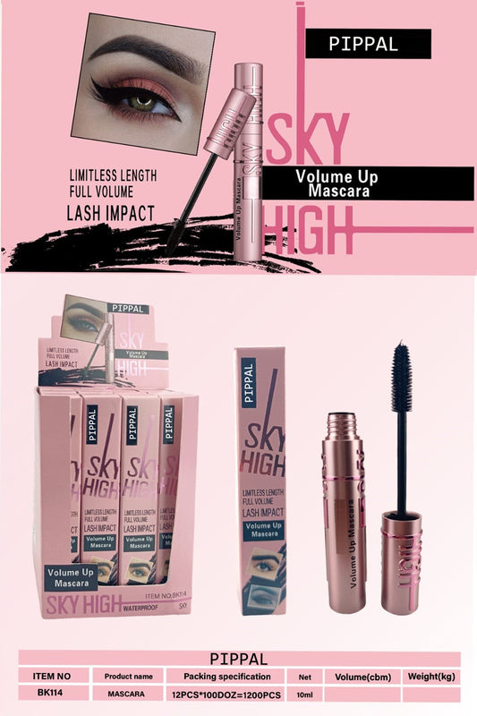 Pippal Sky High Eyeliner 1 Pcs with Mascara Ultra Volume Up Volumizing Mascara for Bold And Dramatic Lashes Long Lasting Waterproof 10Gm (Pack of 1)-Mascara-Muaazon Store-6255