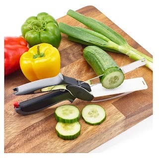 4 in 1 Stainless Steel Multi Functional Kitchen Vegetable Clever Cutter (Multicolor, Pack of 1)-Kitchen Knives & Knife Sets-Muaazon Store-16748