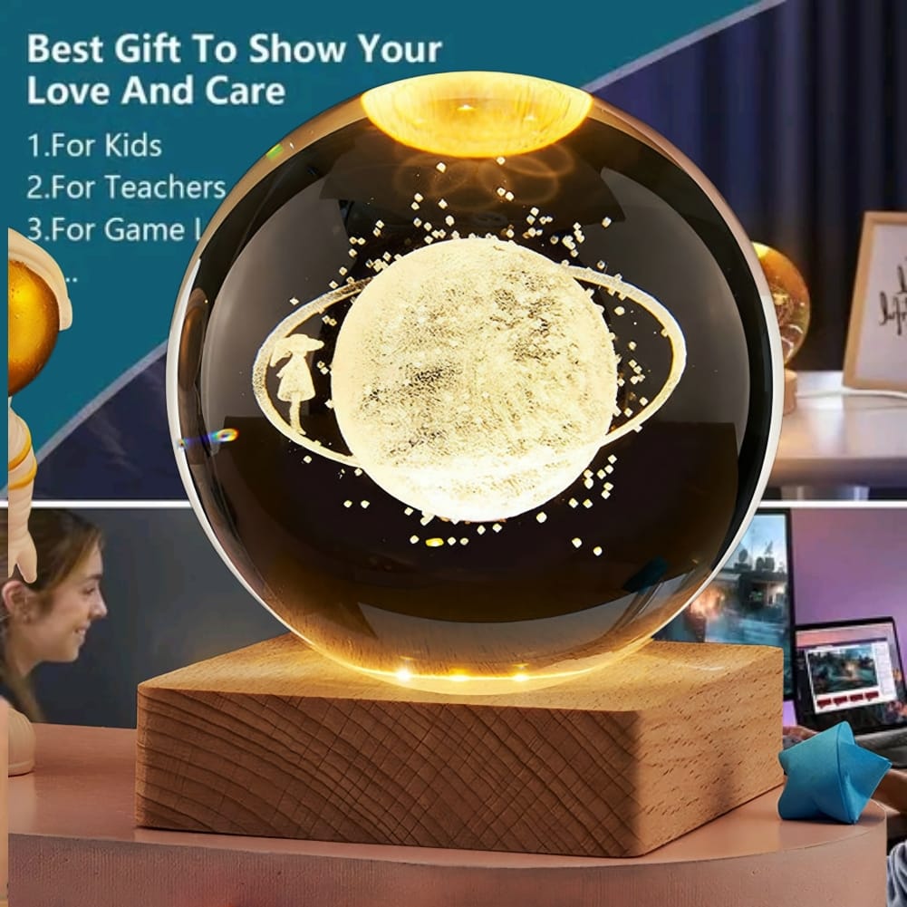 Charkee 0.5W 3D Crystal Ball Night Lamp-Bulbs-Muaazon Store-8354
