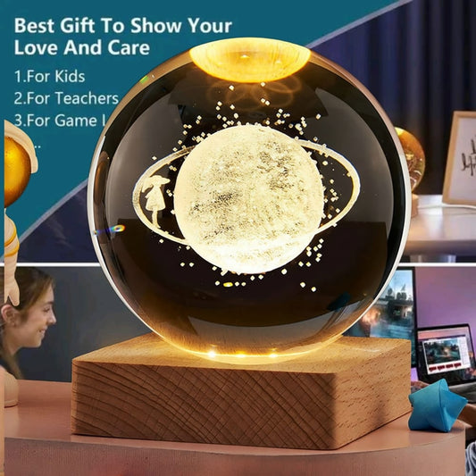 Charkee 0.5W 3D Crystal Ball Night Lamp-Bulbs-Muaazon Store-8354