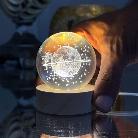 Charkee 0.5W 3D Crystal Ball Night Lamp-Bulbs-Muaazon Store-8354