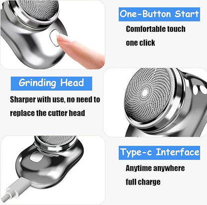 Mini-Shave Portable Electric Shaver, 2023 New Upgrade Mini Electric Razor Shavers for Men-Nose & Ear Hair Trimmer-Muaazon Store-19381