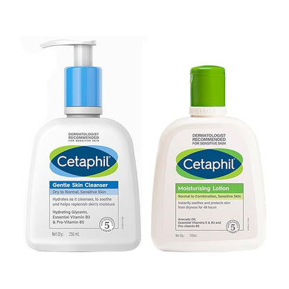 Cetaphil Moisturizing Lotion + Gentle Skin Cleanser for Sensitive Or Dry Skin-Creams, Gels & Sprays-Muaazon Store-15924