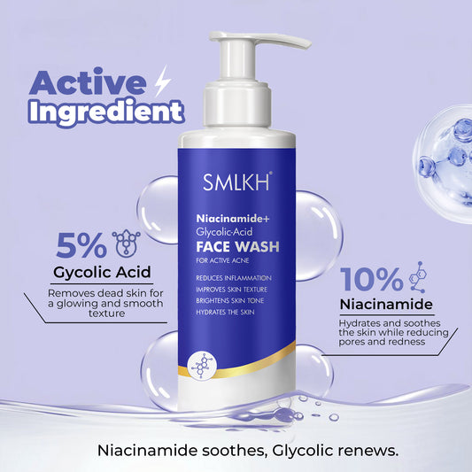 Niacinamide with Extract of Glycolic Acid – Deep Cleanser for Glowing, Oily Skin Face Wash (200 ml)-Creams, Gels & Sprays-Muaazon Store-20028