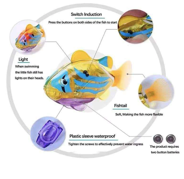 LED Robot Fish Toy--Muaazon Store-Muaazon Store