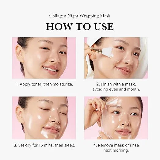 SS Medicube Collagen Overnight Wrapping Peel Off Facial Mask Pack of 1-Creams, Gels & Sprays-Muaazon Store-5912