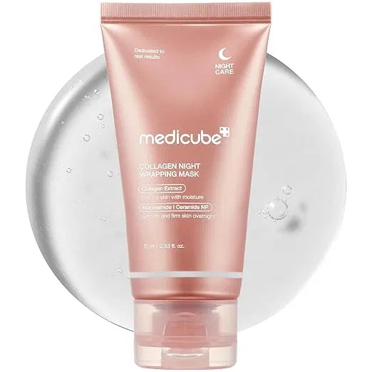 SS Medicube Collagen Overnight Wrapping Peel Off Facial Mask Pack of 1-Creams, Gels & Sprays-Muaazon Store-5912